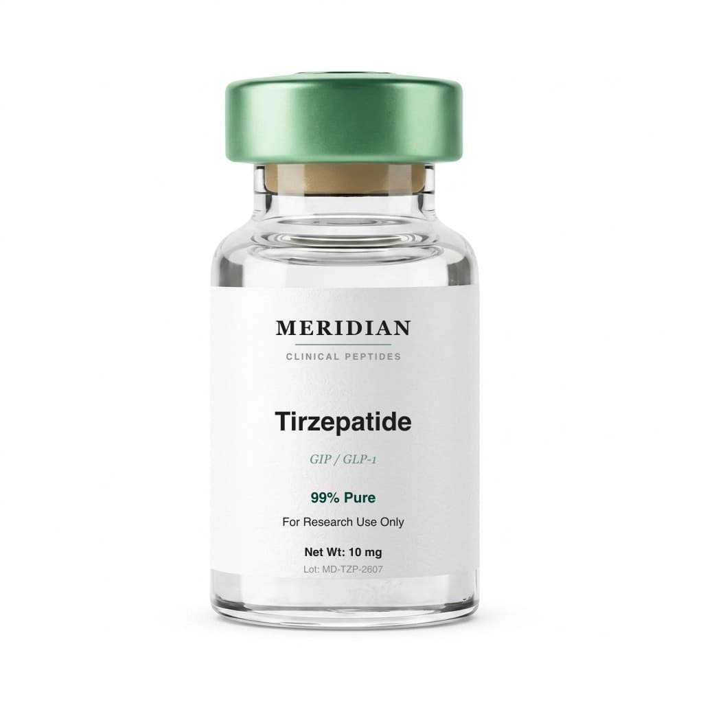 MERIDIAN — a Tirzepatide research vial white-labeled and dropshipped by PureTide Sciences