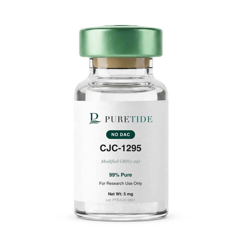 CJC-1295 (no DAC) vial with the PureTide house label