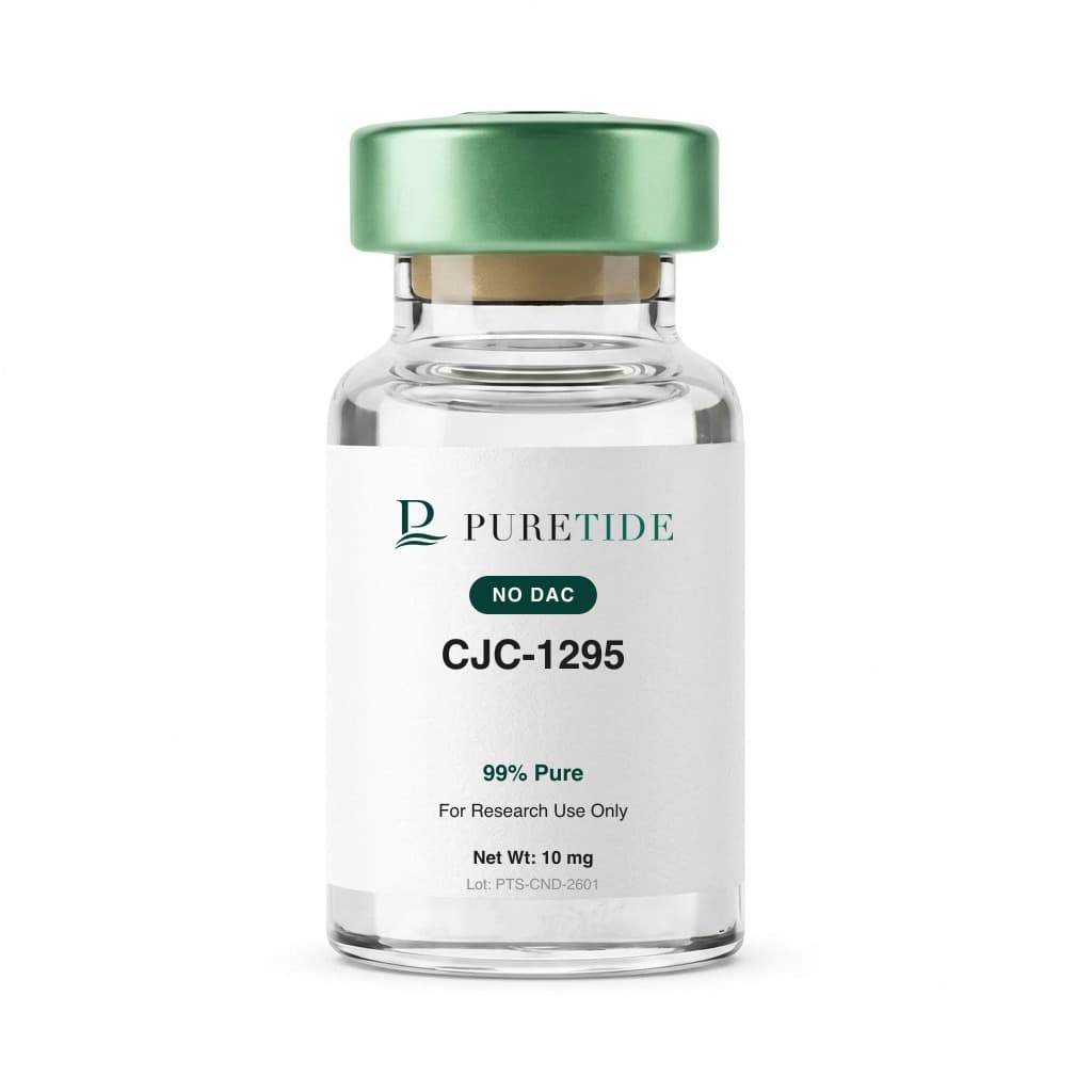 CJC-1295 (no DAC) vial with the PureTide house label